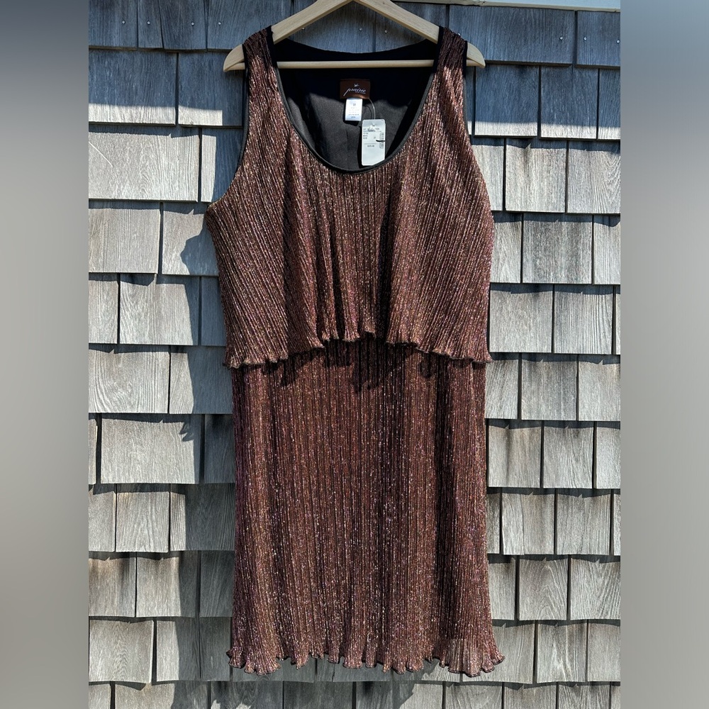NWT Prairie New York (Saks 5th Ave) plus size metallic party dress, sz 22